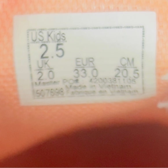 Vans Slip-On Kids 'Glitter - Apricot Nectar size 2.5 Vans - Picture 11 of 11